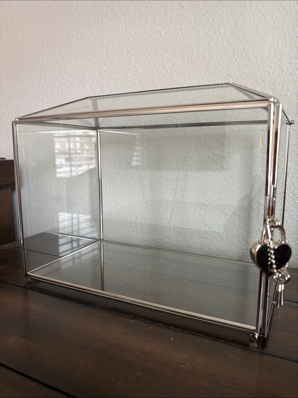 Silver Glass Card Box